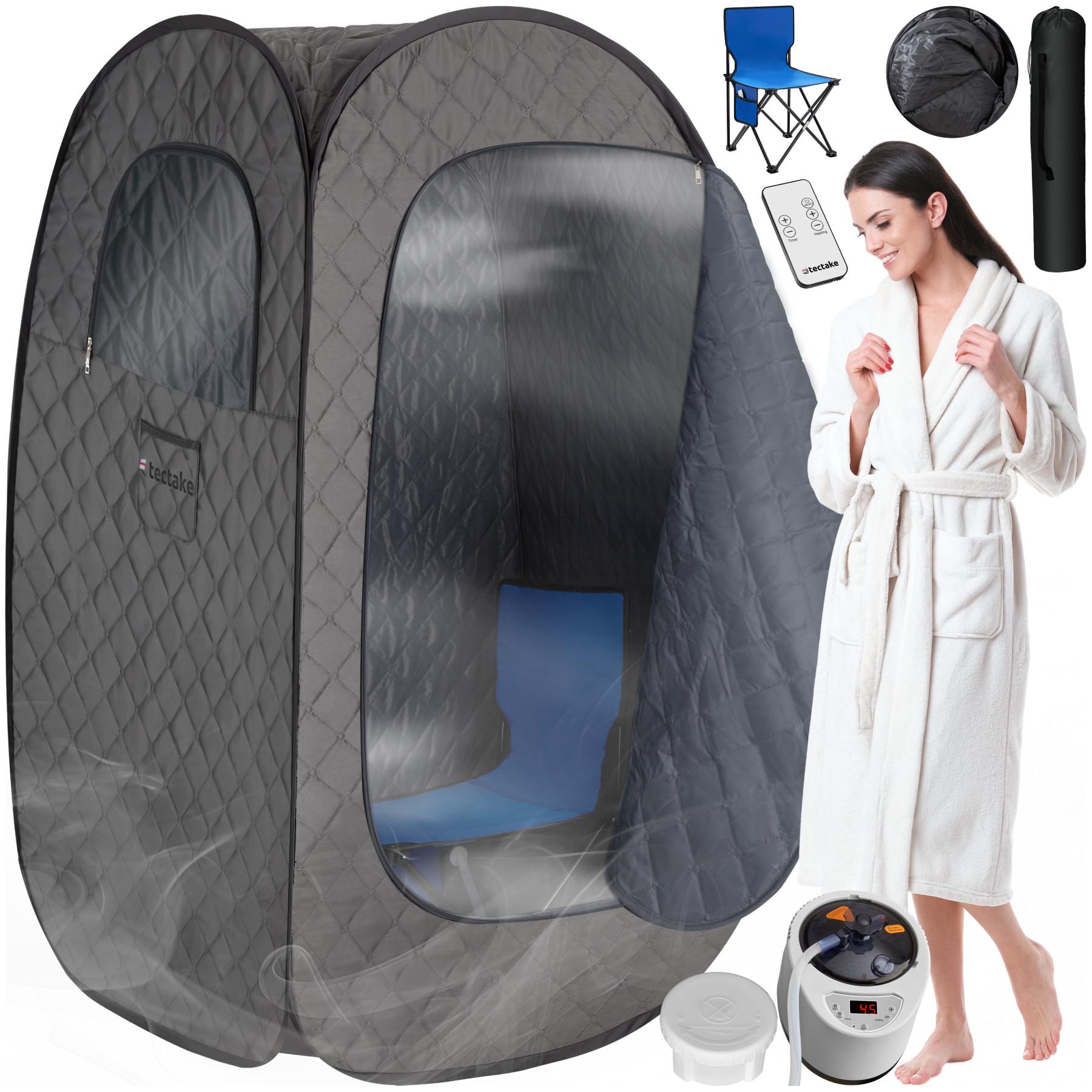 Tectake Mobile Dampfsauna ThermaLuxe I, 1000 W, 15 Temperaturstufen