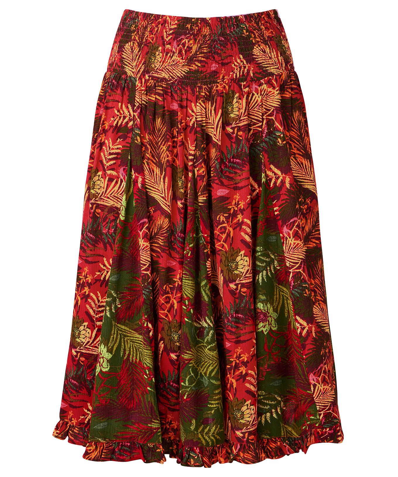 Joe Browns Godet-Skaterrock mit Palmenmuster