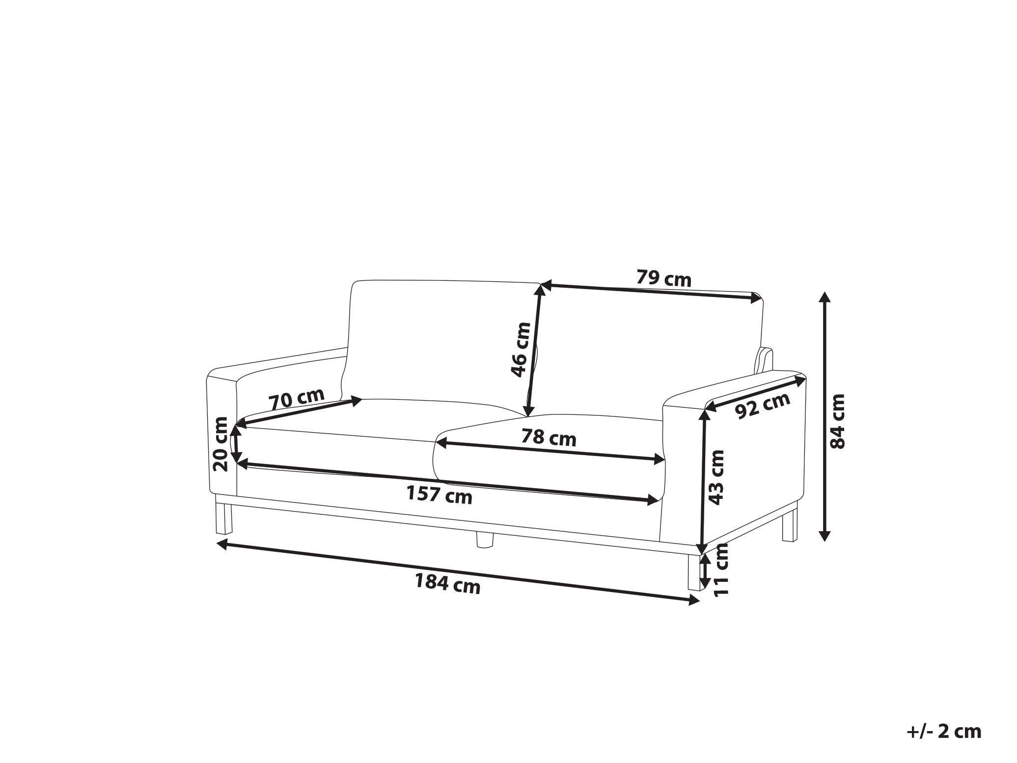 Beliani 2 Sitzer Sofa aus Cord Modern SIGGARD