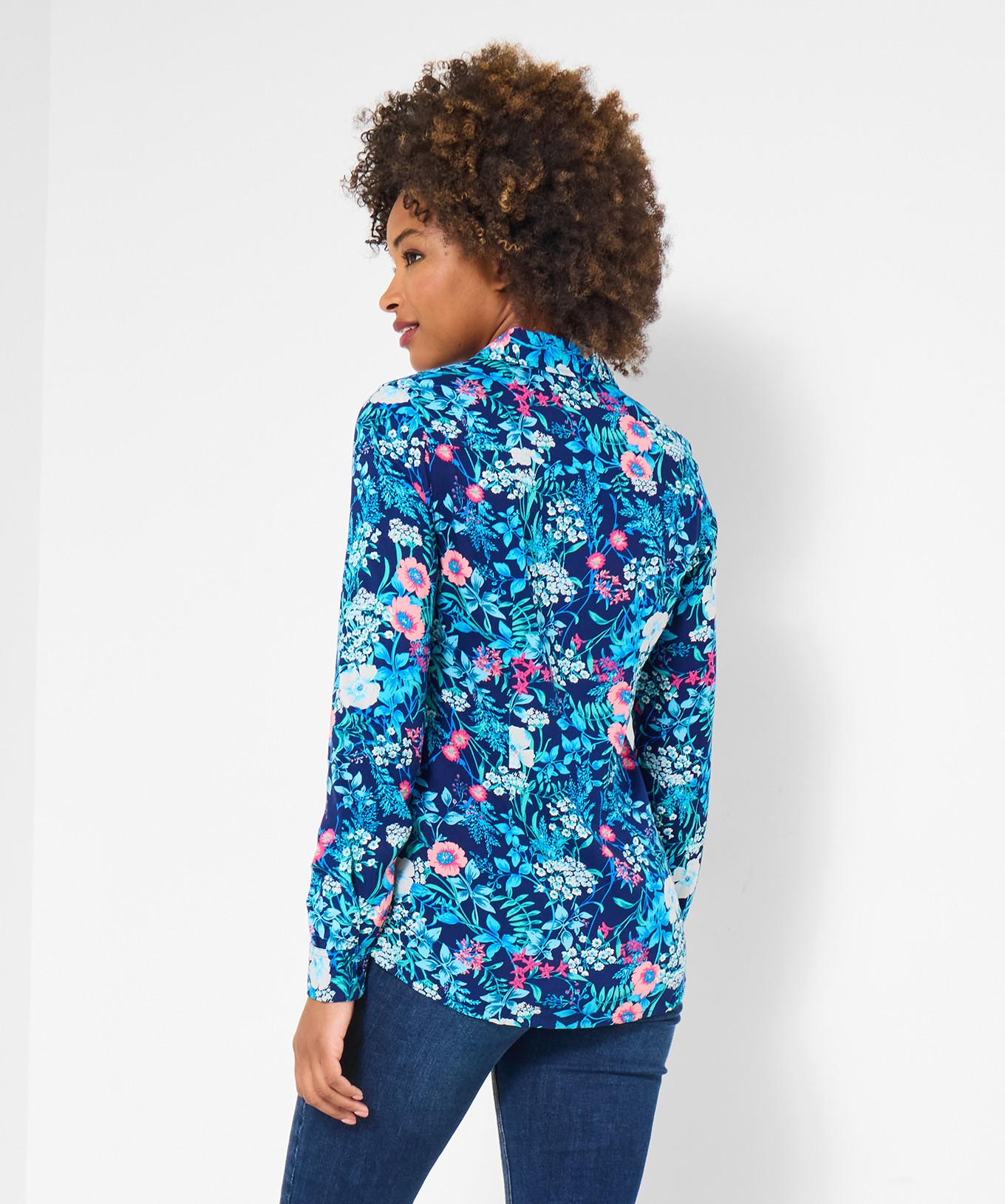 Joe Browns Knitterhemd mit hellem Blumenkragen