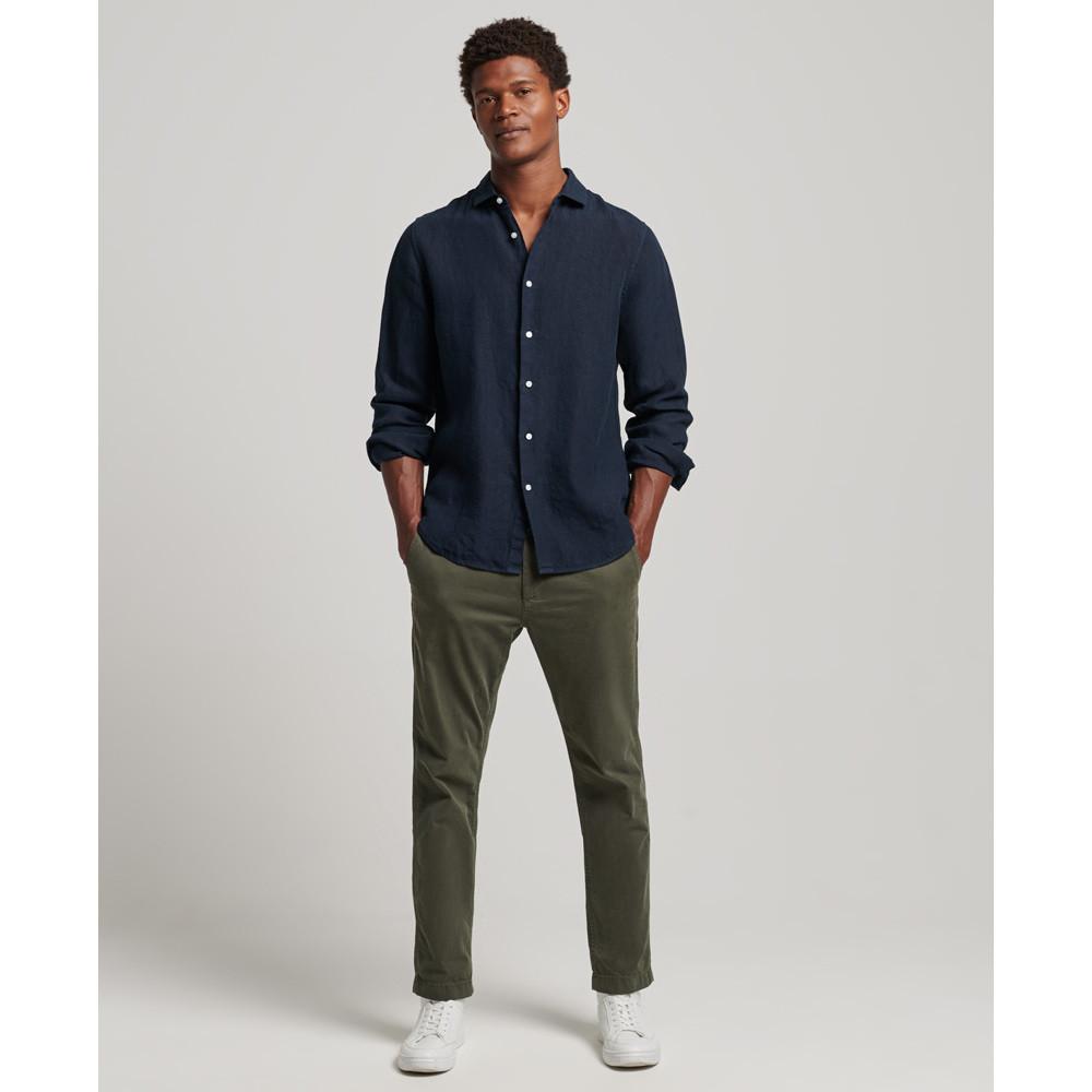 Superdry Leinen Langarmhemd