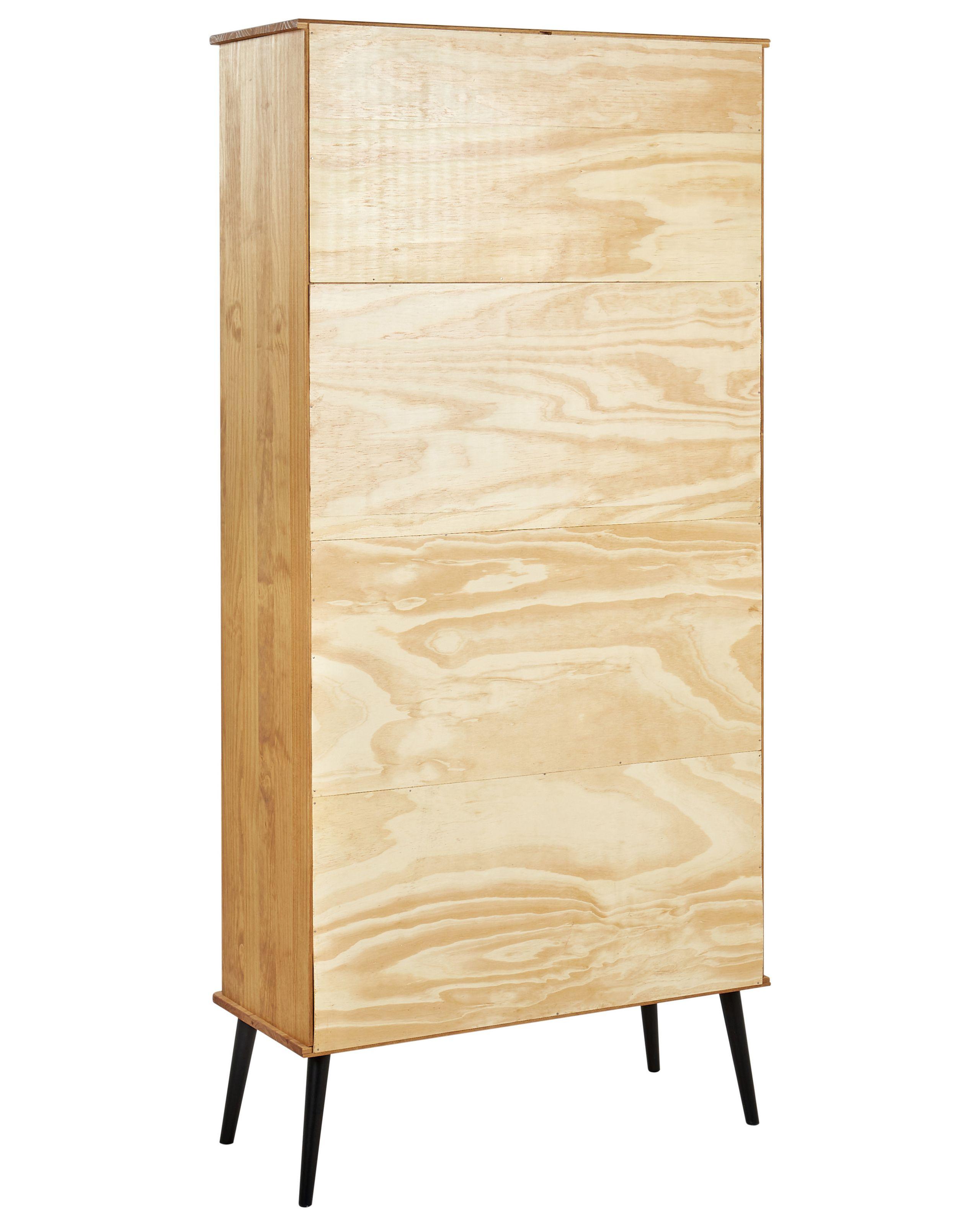 Beliani Bücherregal aus Kiefernholz Rustikal TIMMINS