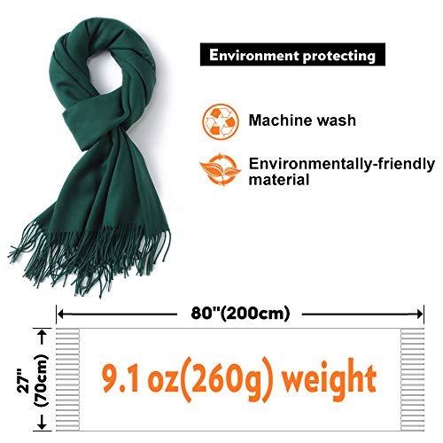 Only-bags.store Schal Warm Winter Herbst einfarbig Baumwolle mit Quasten/Ringen, 40+ Farben einfarbig & kariert