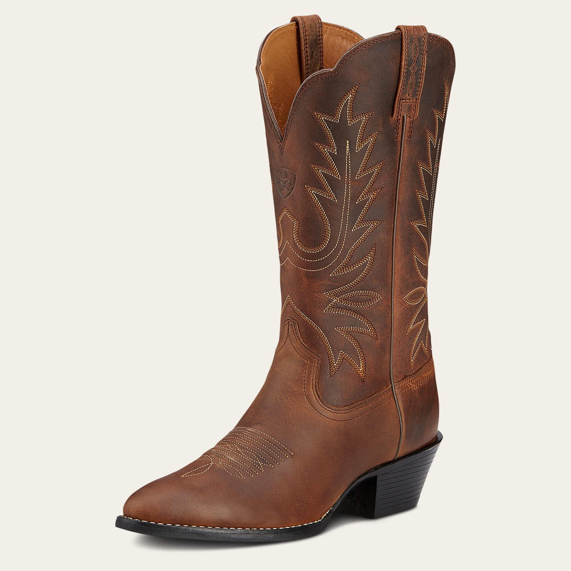 Ariat westernstiefel aus leder heritage r toe