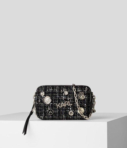 KARL LAGERFELD K/PINS BOUCLE CAMERA BAG-0