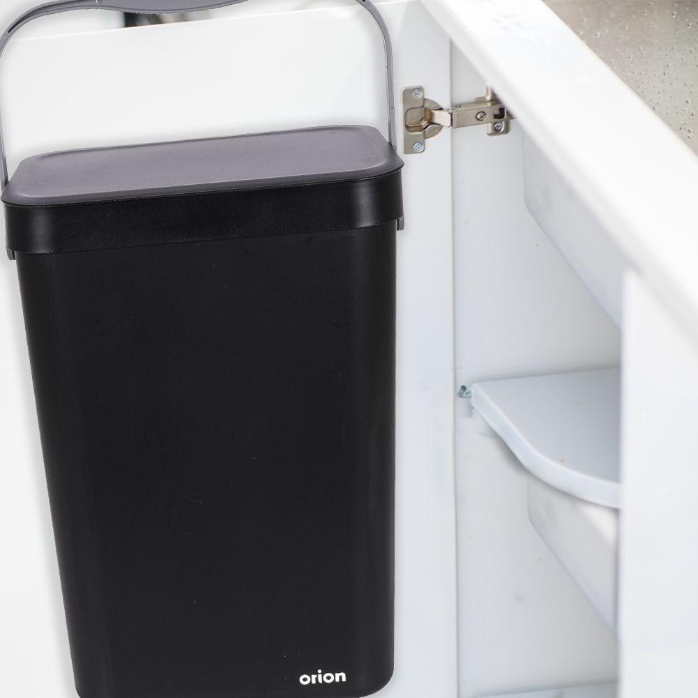Orion Wandmontierter 10-Liter-Mülleimer mit Deckel und Griff