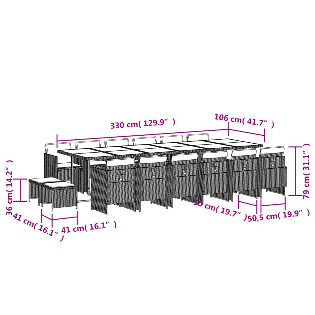 VidaXL Garten essgruppe poly-rattan