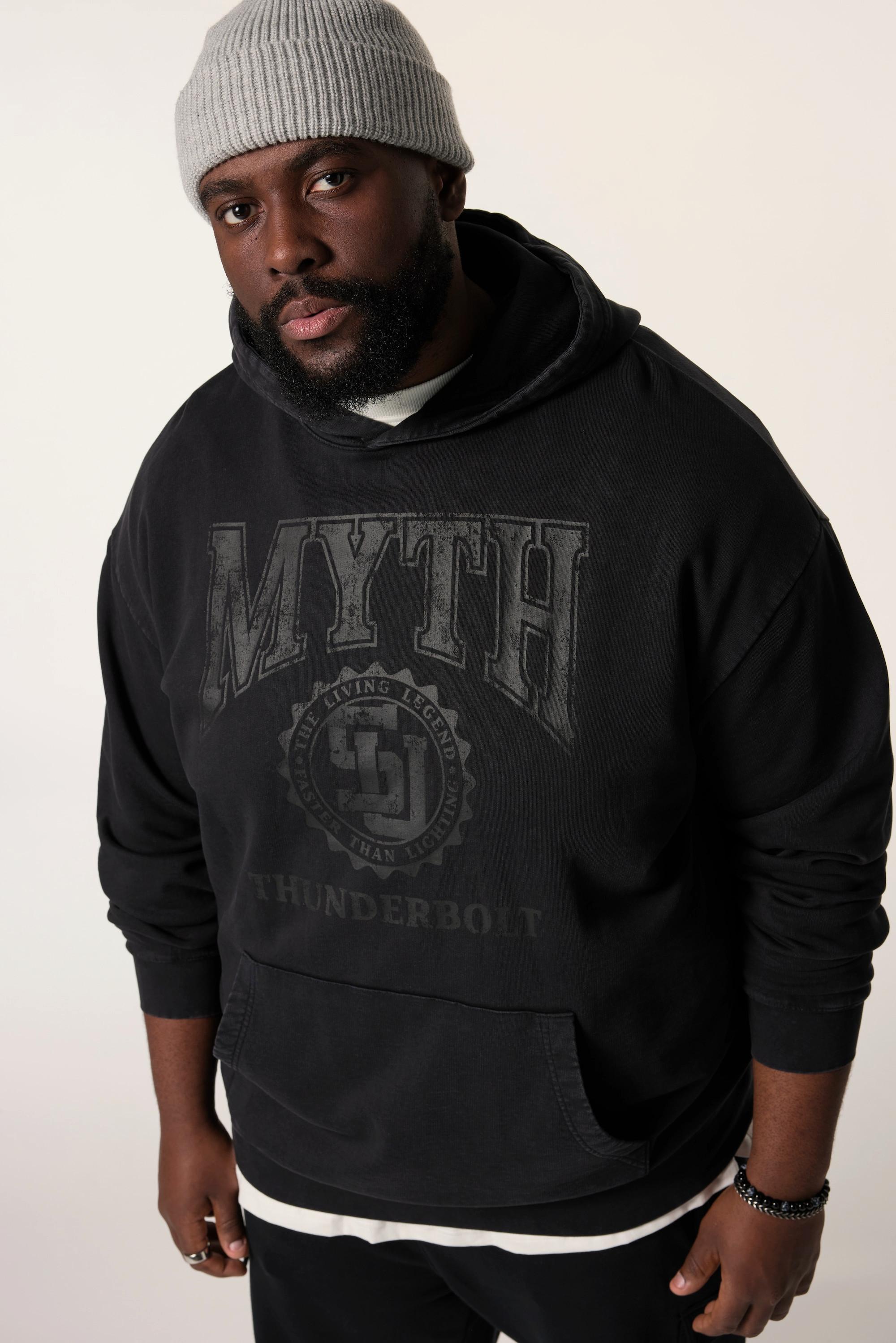 Sthuge Hoodie, oversized, Kapuze, Vintage Look, Brustprint