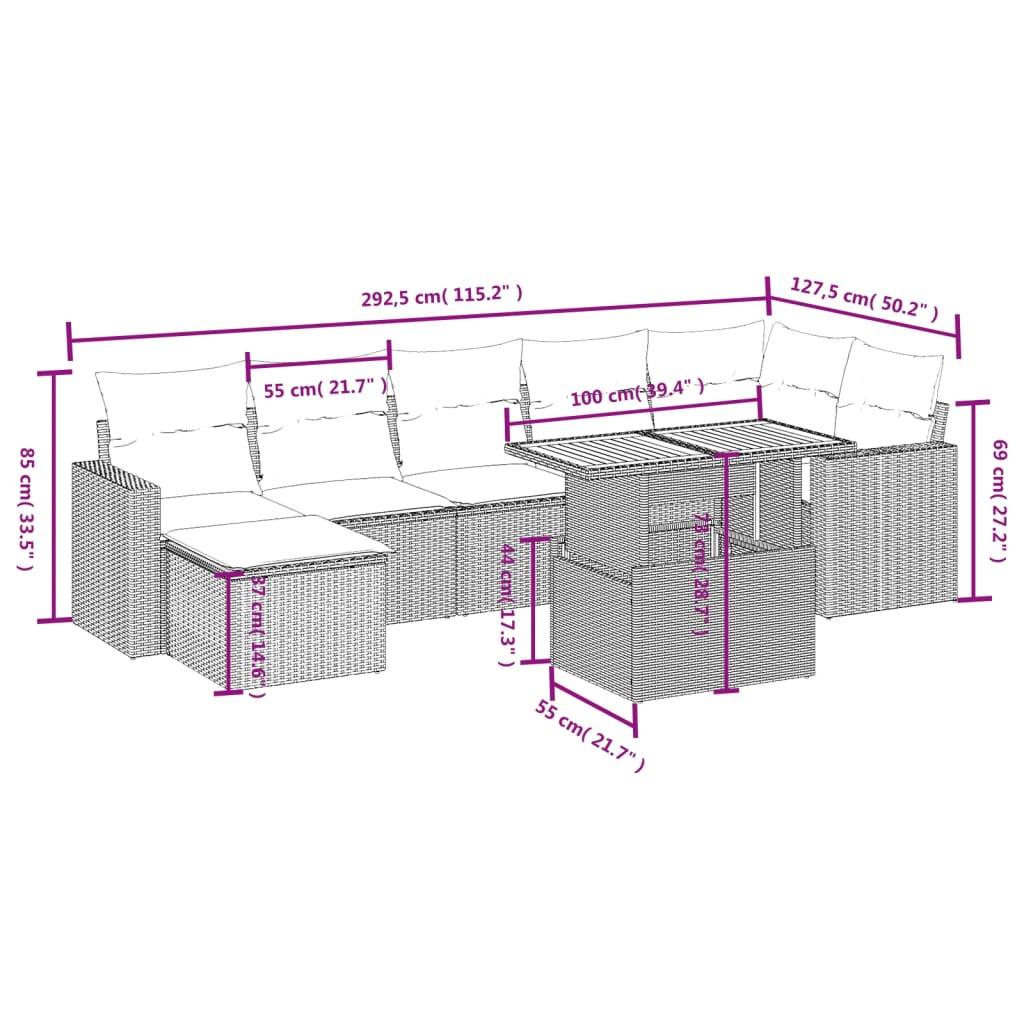 VidaXL Garten sofagarnitur poly-rattan