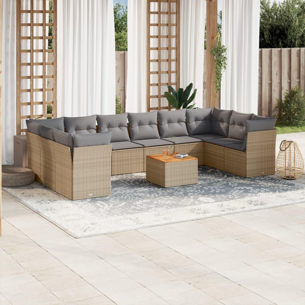 VidaXL Garten sofagarnitur poly-rattan