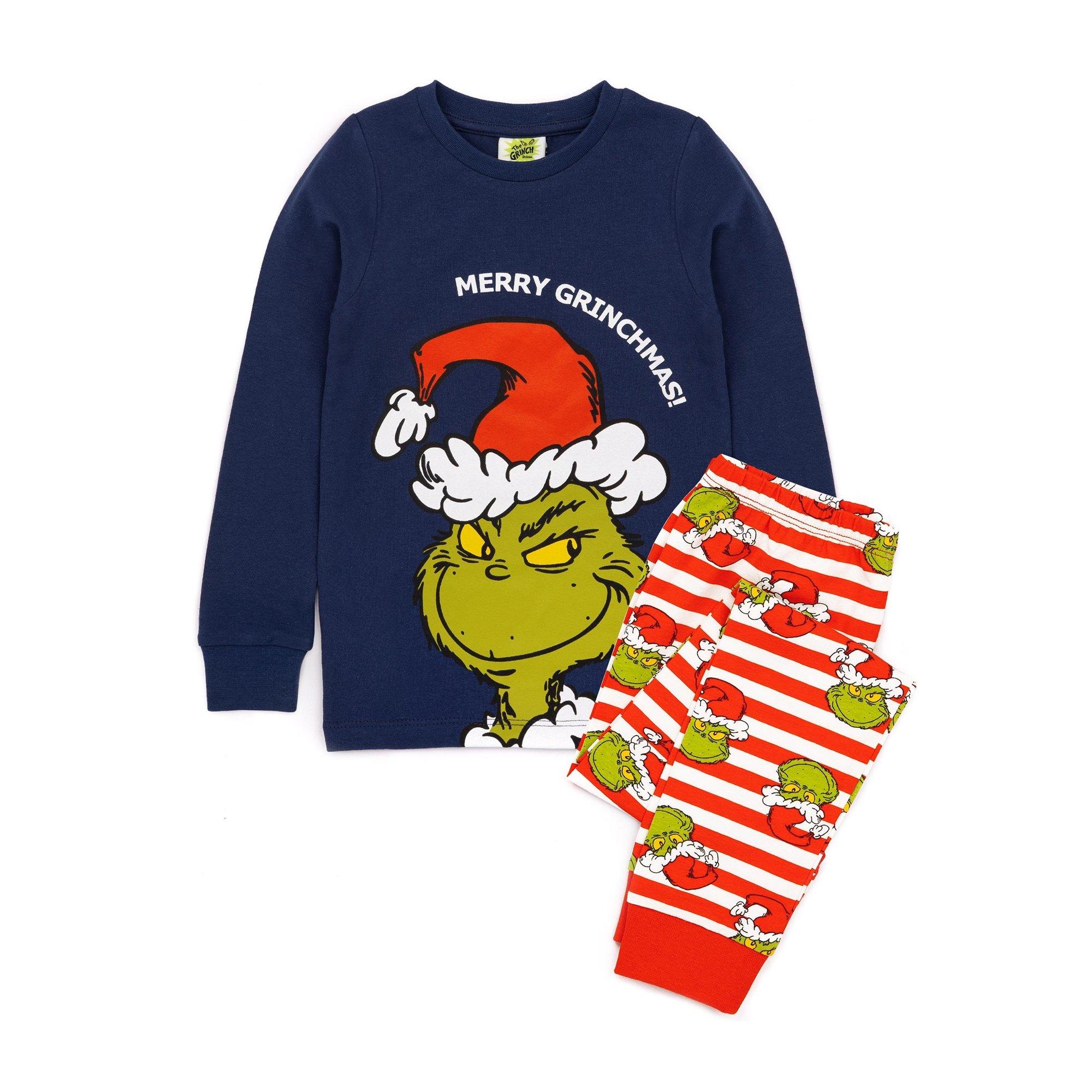 The Grinch Schlafanzug  weihnachtliches Design Langärmlig