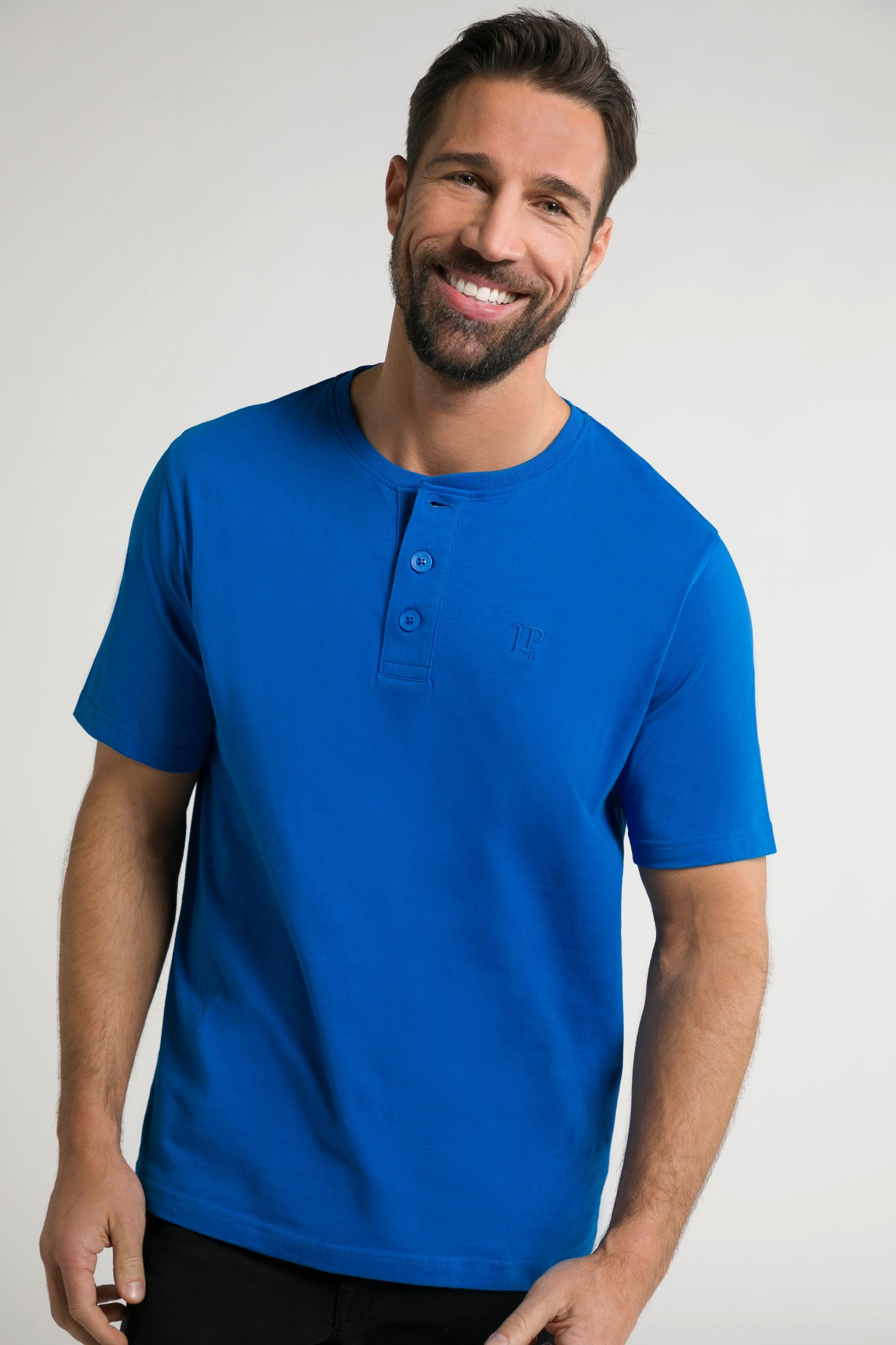 JP1880 Basic Henley 2er Pack Rundhals Knopfleiste