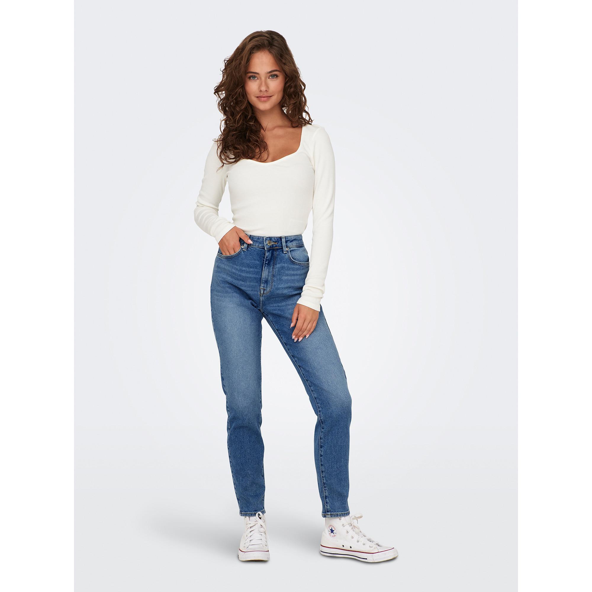ONLY High Waist Straight Leg Jeans