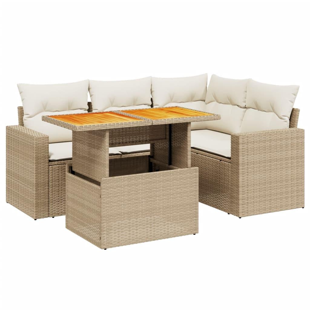VidaXL Garten sofagarnitur poly-rattan