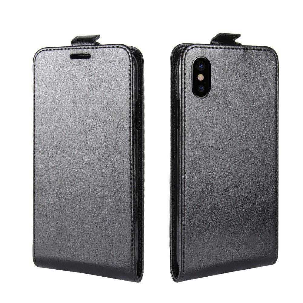 Cover-Discount iPhone Xs / X - Leder Flip Case Mit Fotofach Vertikal