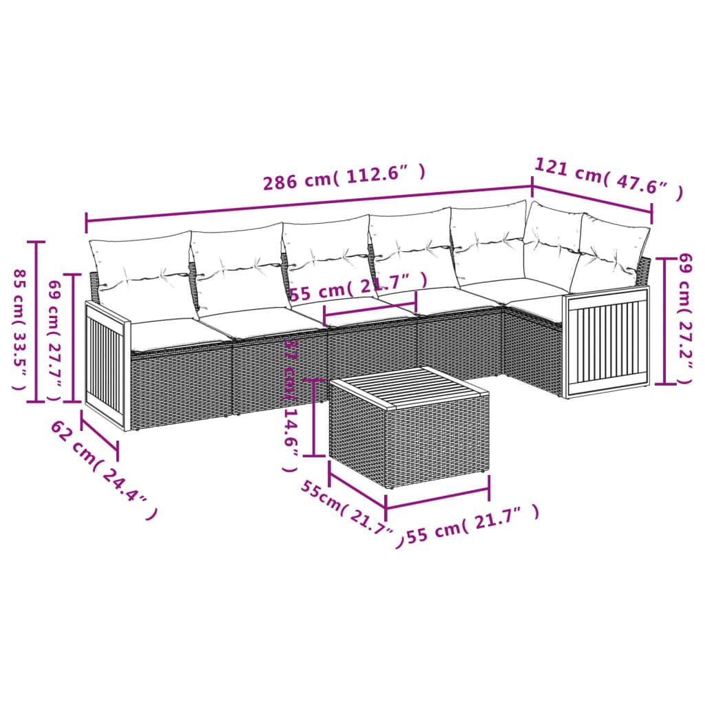 VidaXL Garten sofagarnitur poly-rattan