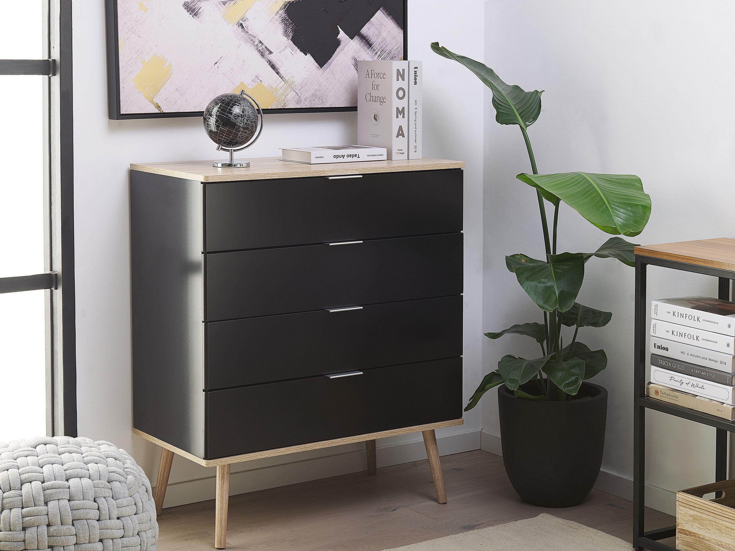 Beliani Kommode mit 4 Schubladen aus MDF-Platte Modern WALPI