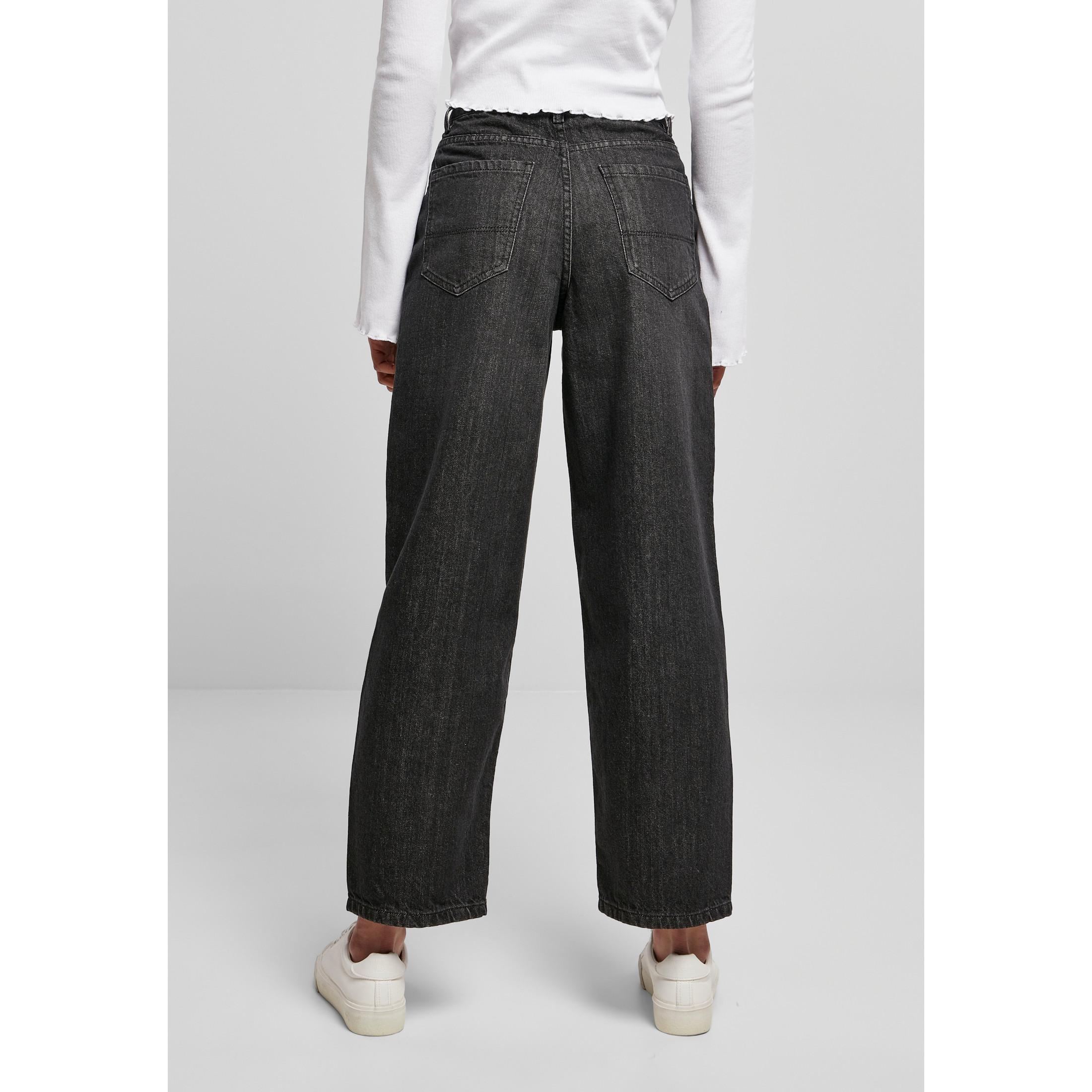 URBAN CLASSICS High Waist Cropped Straight Leg Jeans