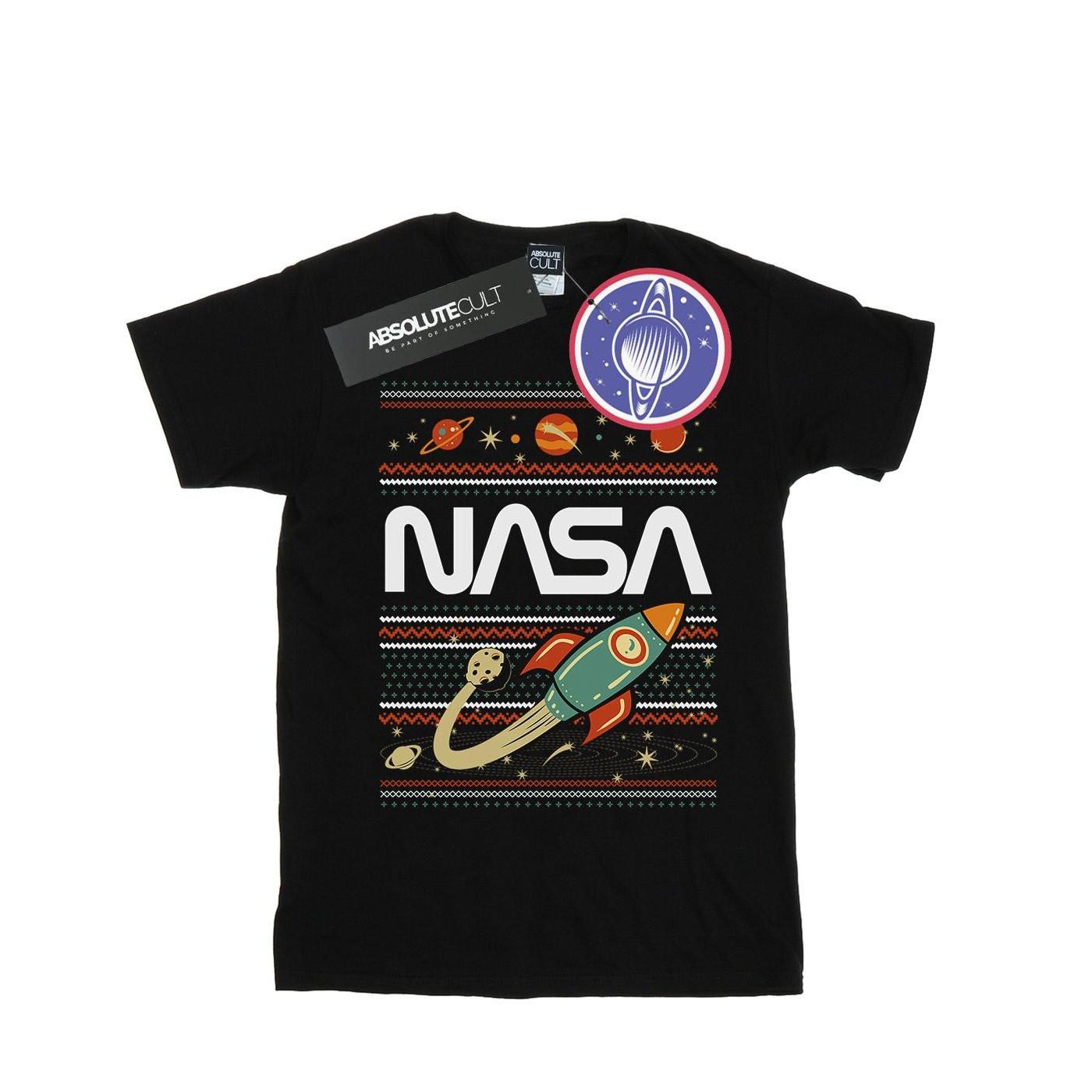 Nasa Ugly Christmas Rocket T-Shirt