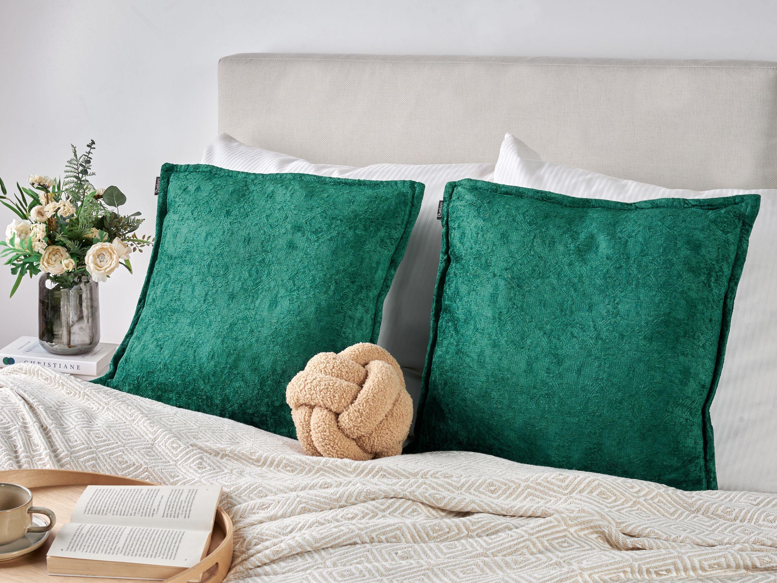 Beliani Dekokissen 2er Set aus Baumwolle Boho VERPIS