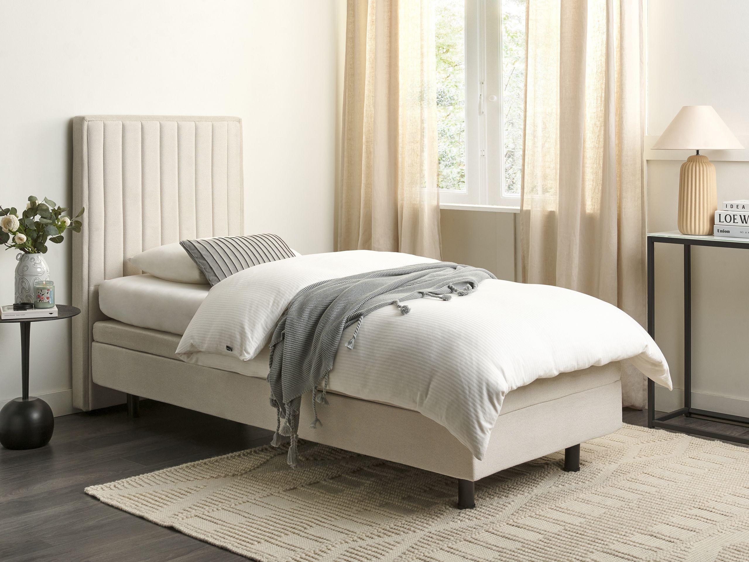 Beliani Bett verstellbar aus Polyester Klassisch DUKE II