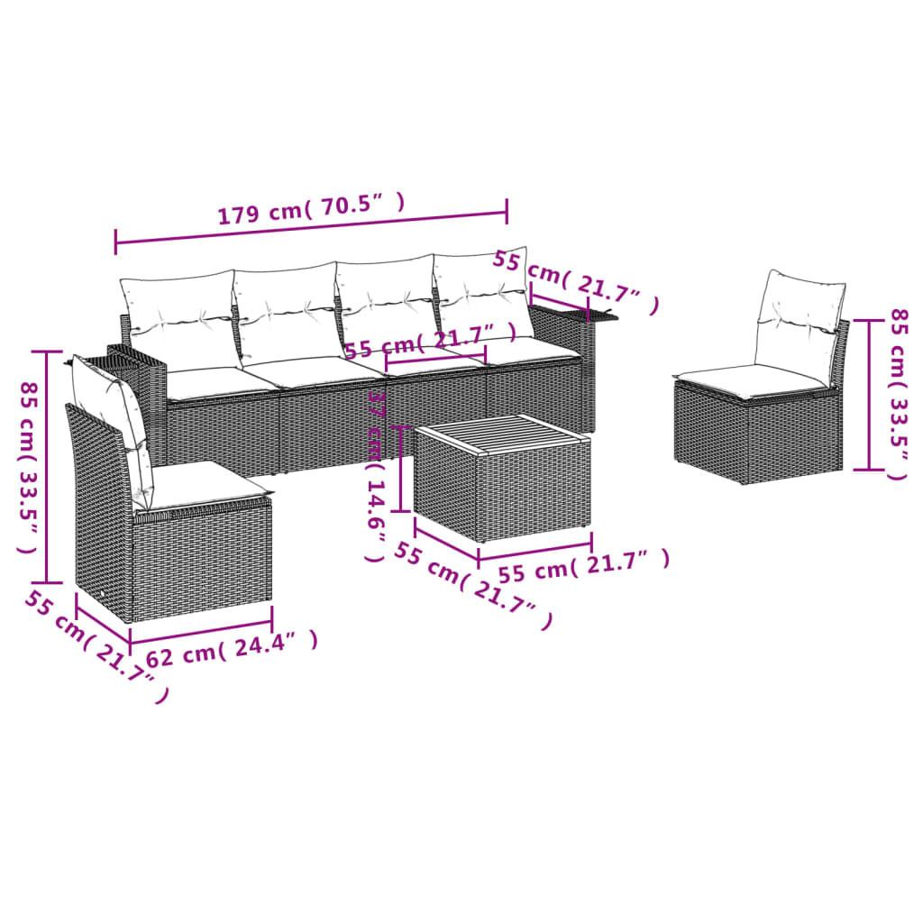 VidaXL Garten sofagarnitur poly-rattan