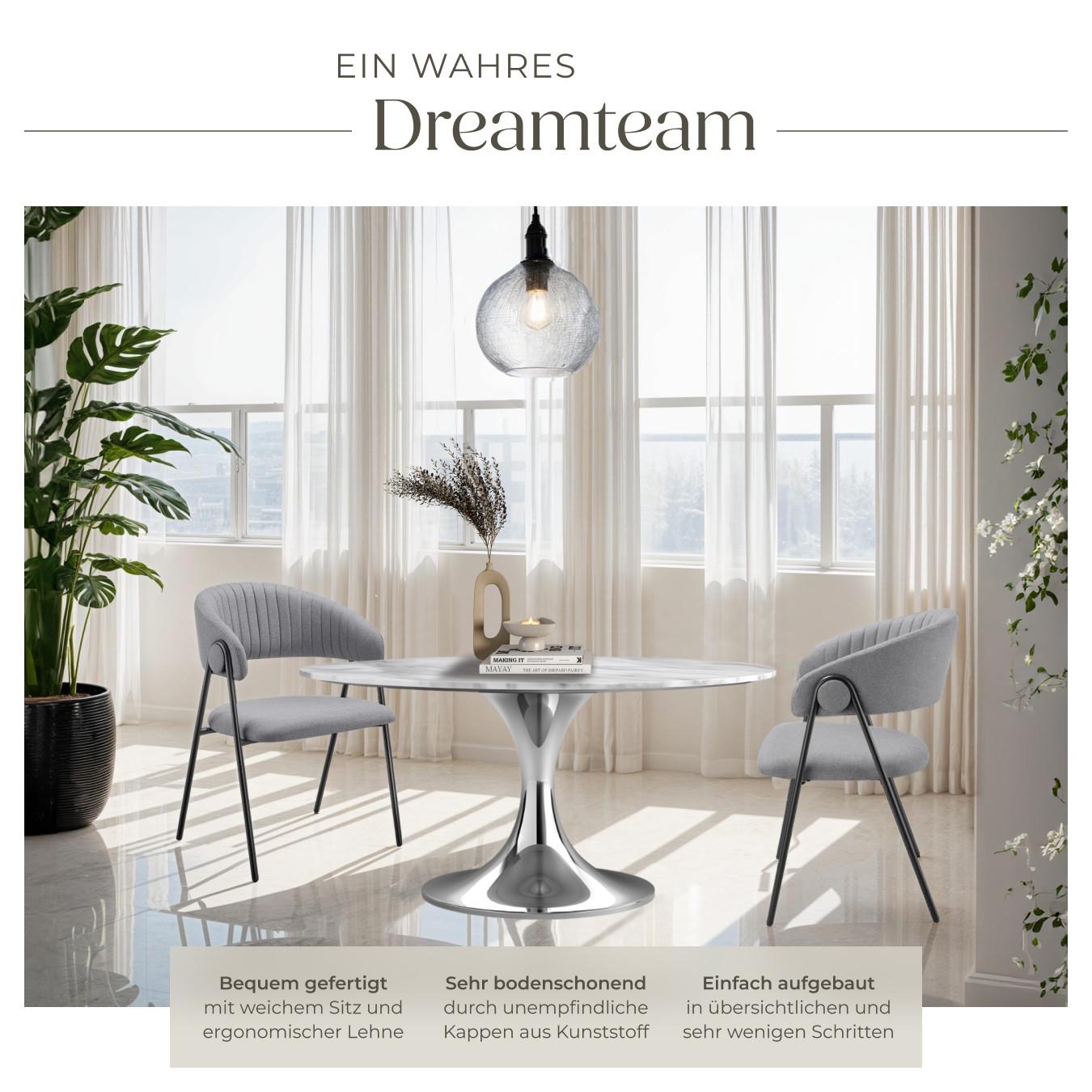 Tectake Armlehnstuhl Bedano, gepolstert, Webstoff, 150 kg