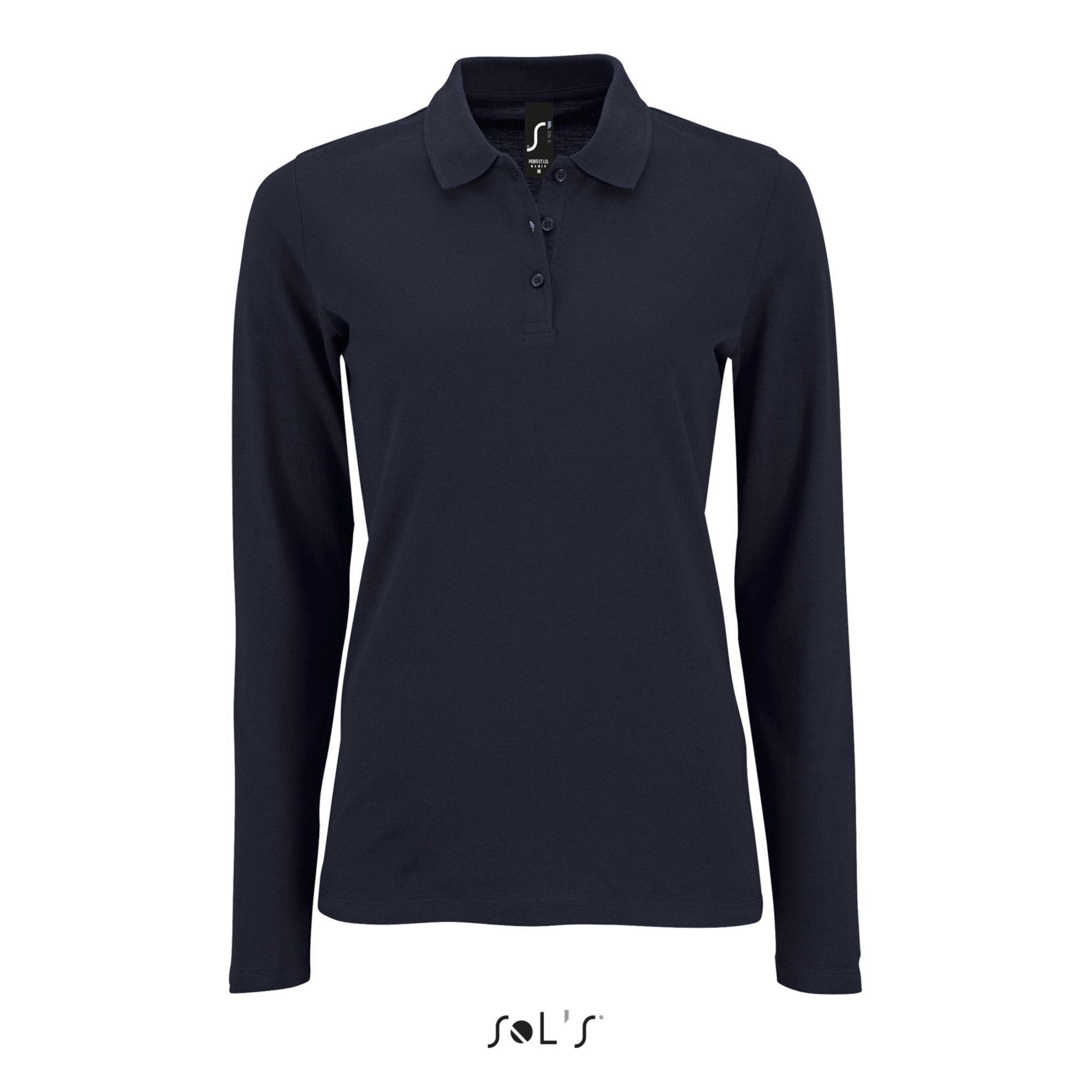 SOLS Perfect Langarm Poloshirt