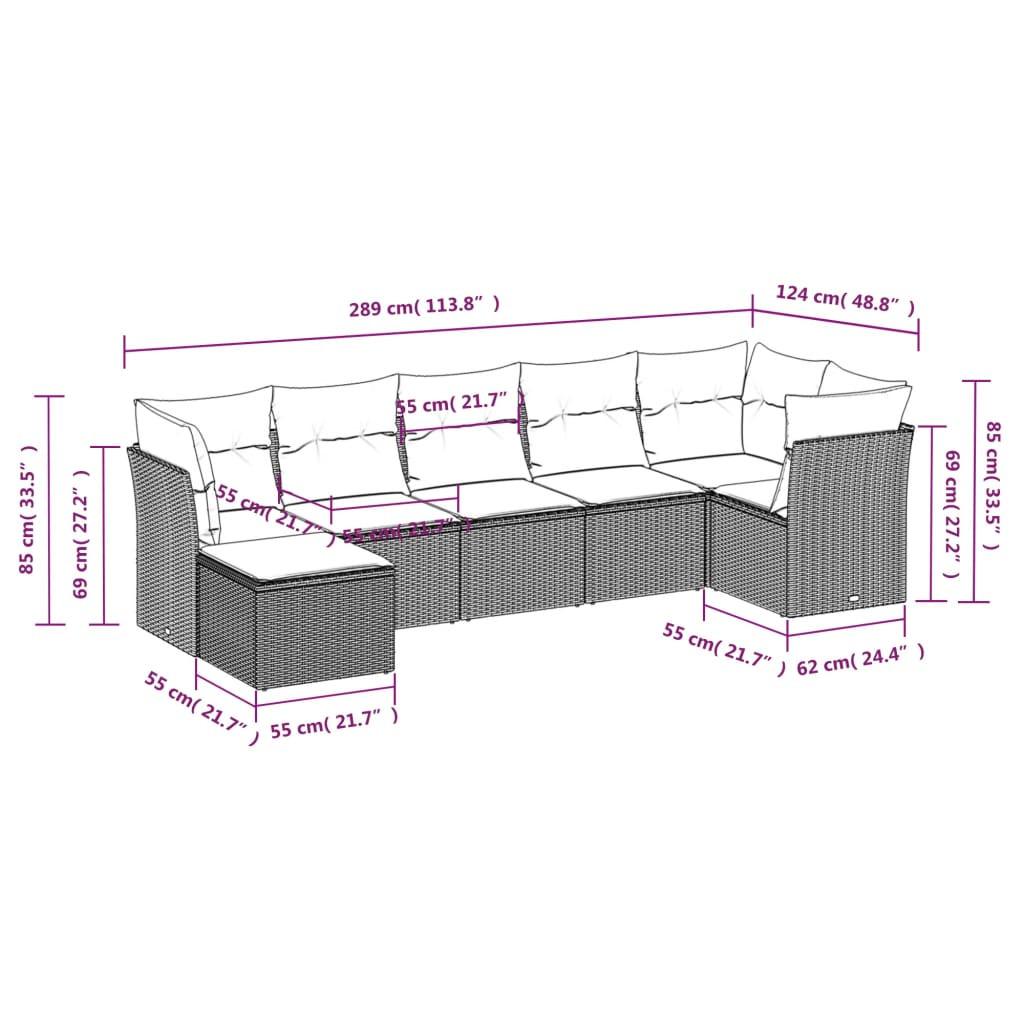 VidaXL Garten sofagarnitur poly-rattan