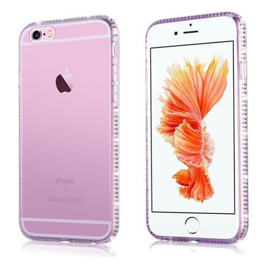 Cadorabo Hülle für Apple iPhone 6 6S TPU Silikon im Strass Design