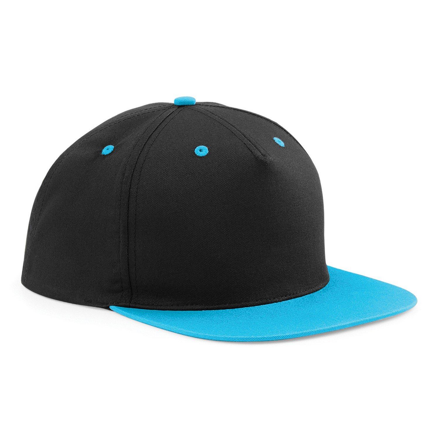 Beechfield 5 Panel Kontrast Snapback Kappe (2 StückPackung)