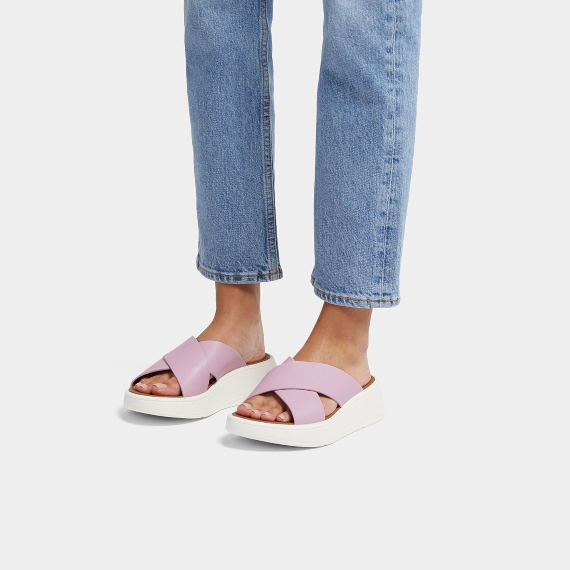 Fitflop ledersandalen für en f-mode flatform