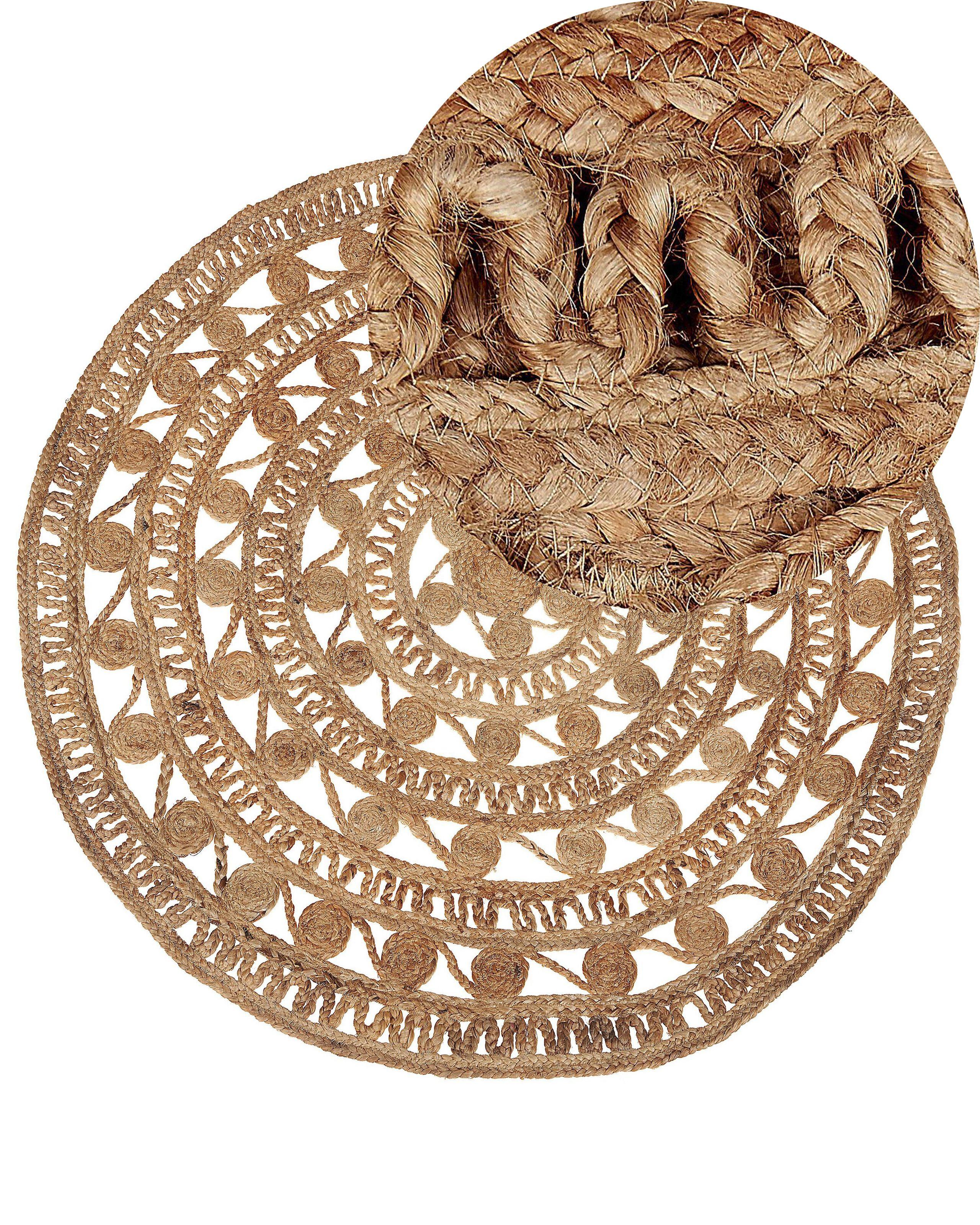 Beliani Teppich aus Jute Boho KERER