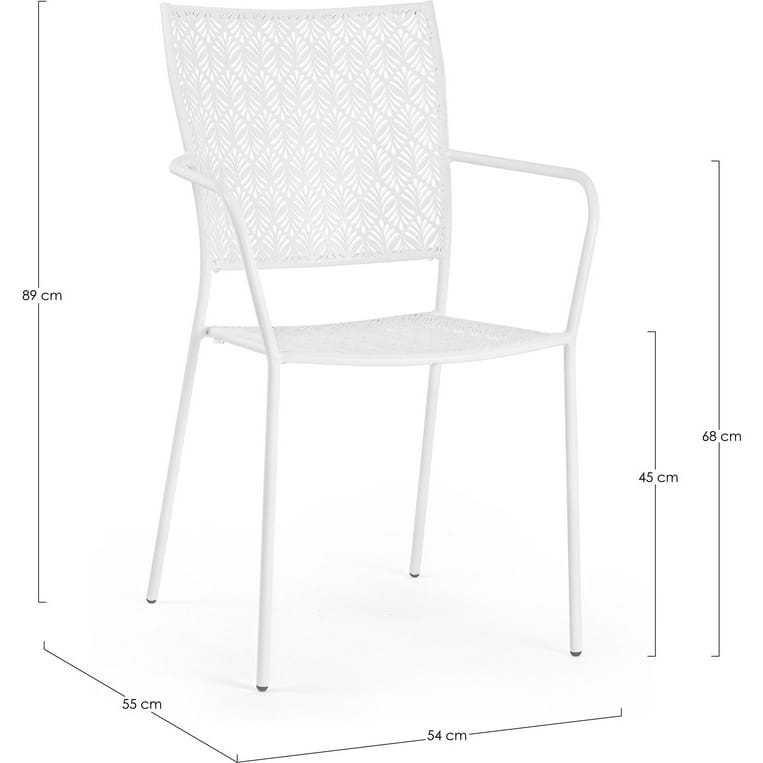 mutoni Garten Armlehnstuhl Lizette weiss