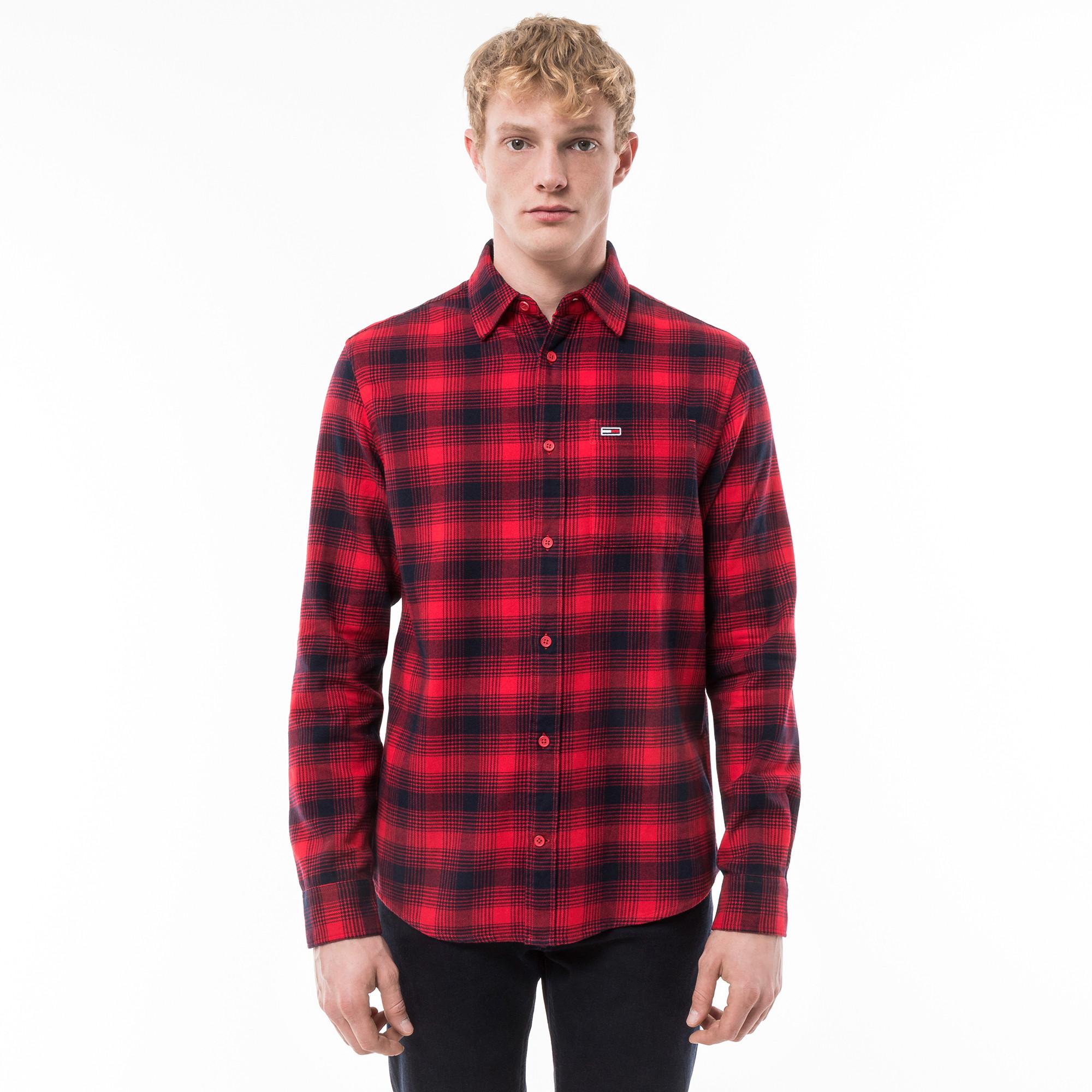 TOMMY JEANS Kariertes Langarmhemd