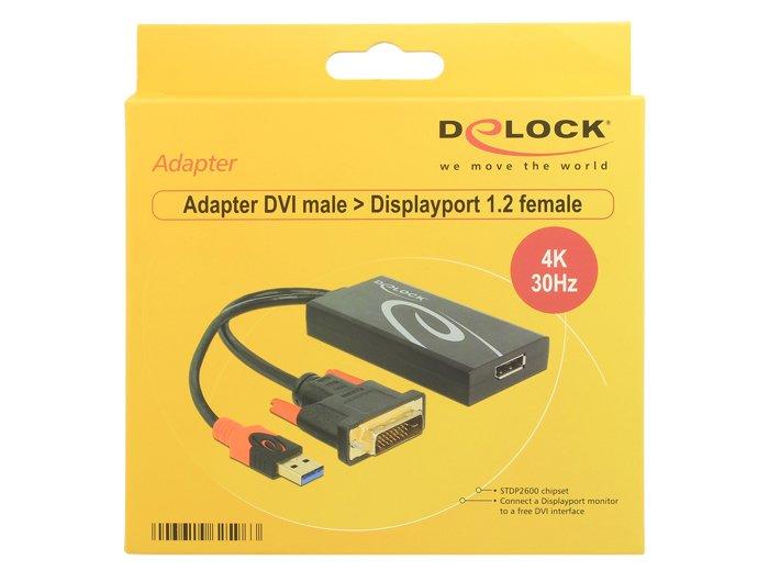 DeLock adapter dvi-d usb displayport