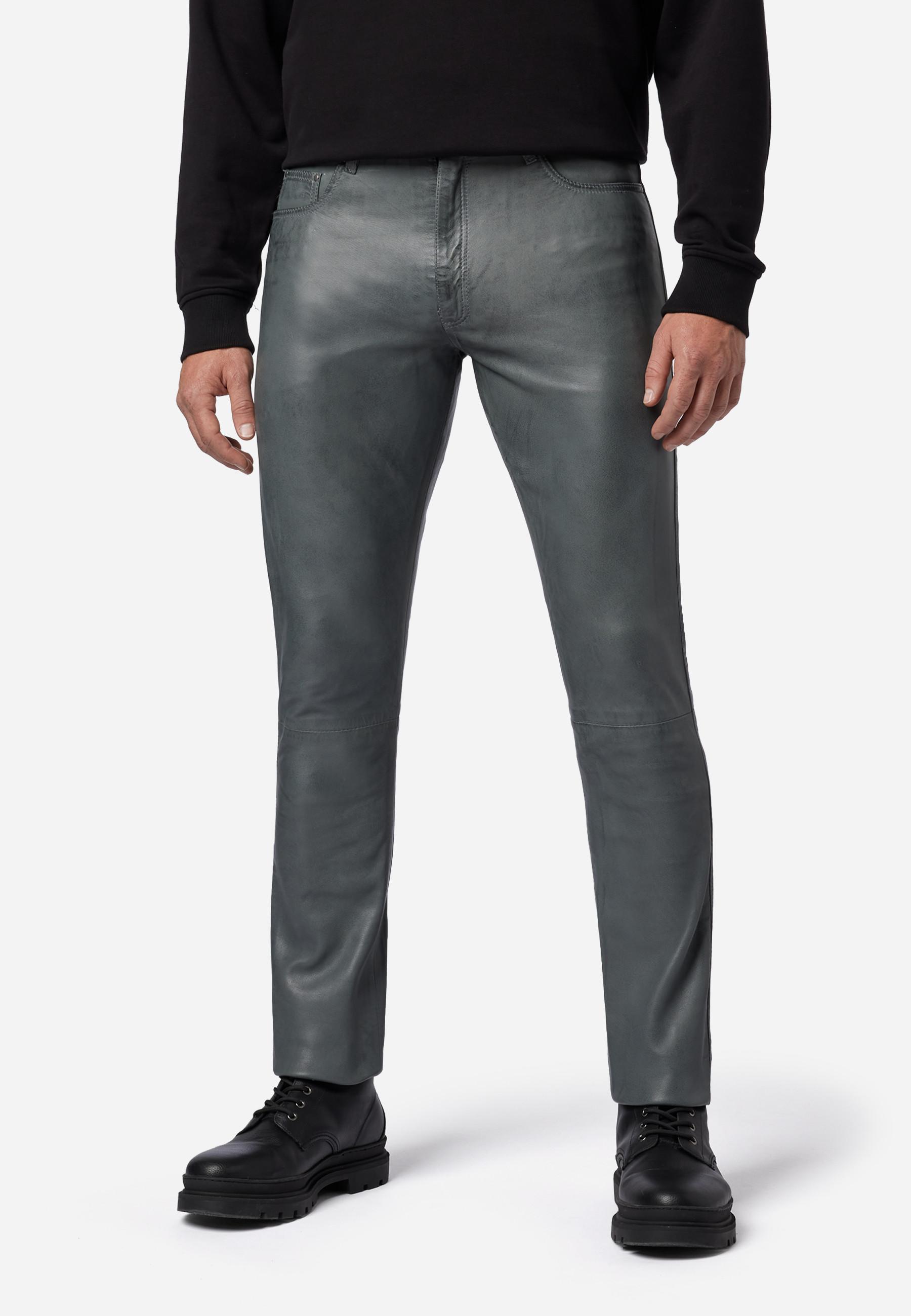 RICANO Slim Fit 5-Pocket Lamm Lederhose