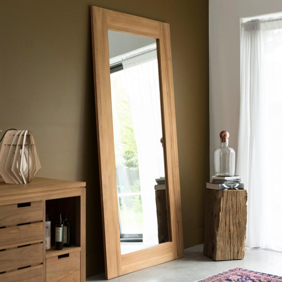 Tikamoon Spiegel aus massivem Teak 200x90 cm Square