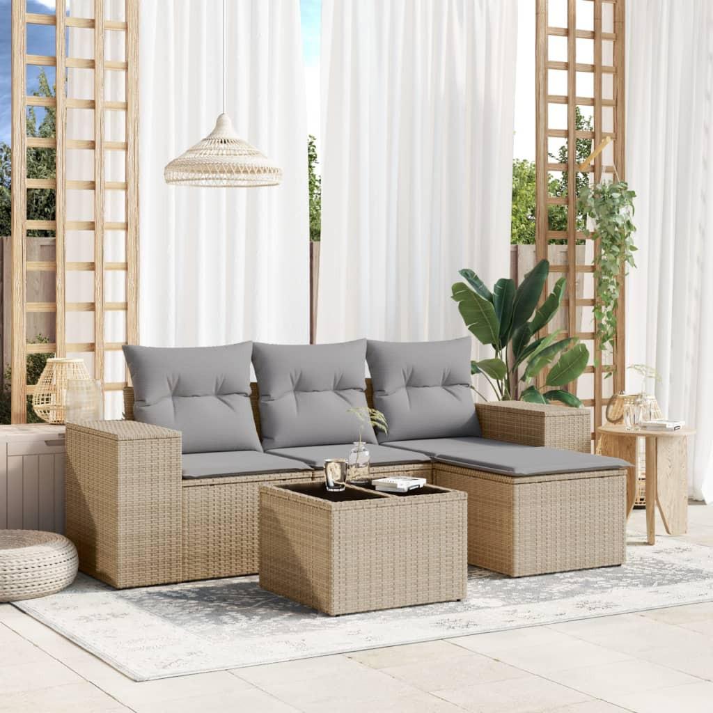 VidaXL Garten sofagarnitur poly-rattan