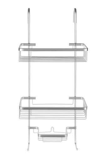 Malatec Wandmontiertes Duschregal – Silber