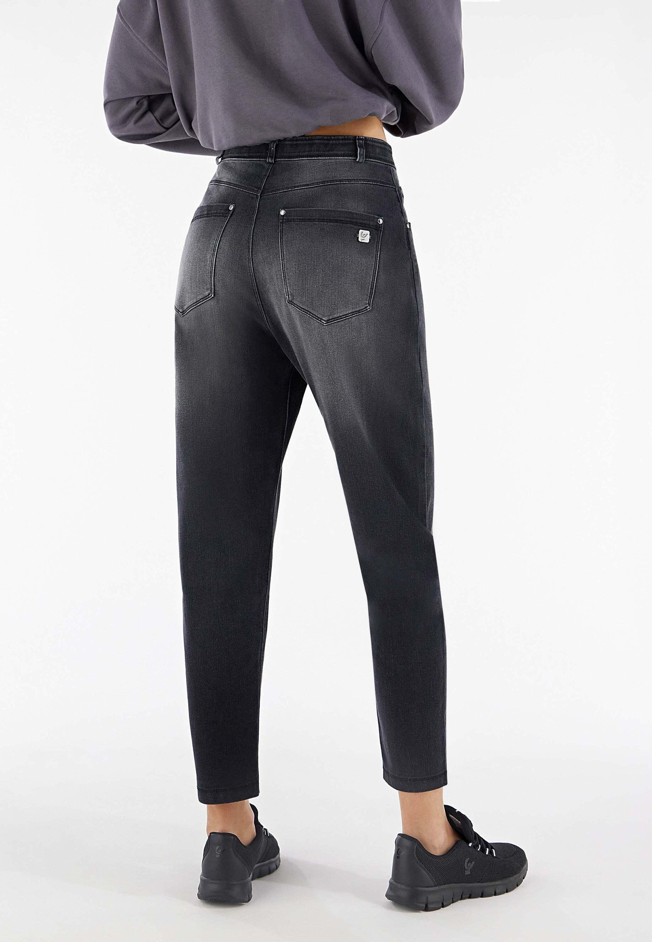 FREDDY Black High Waist Wide Leg 7/8 Länge Stretch Denim Jeans
