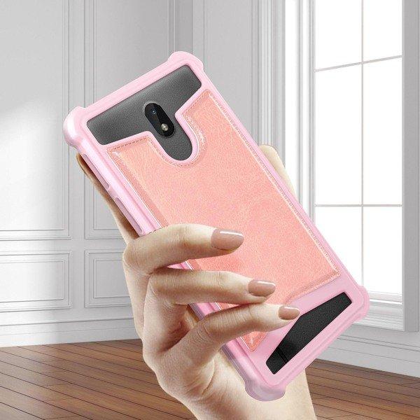 Avizar Stoßfeste Schutzhülle Kunstleder Rosa