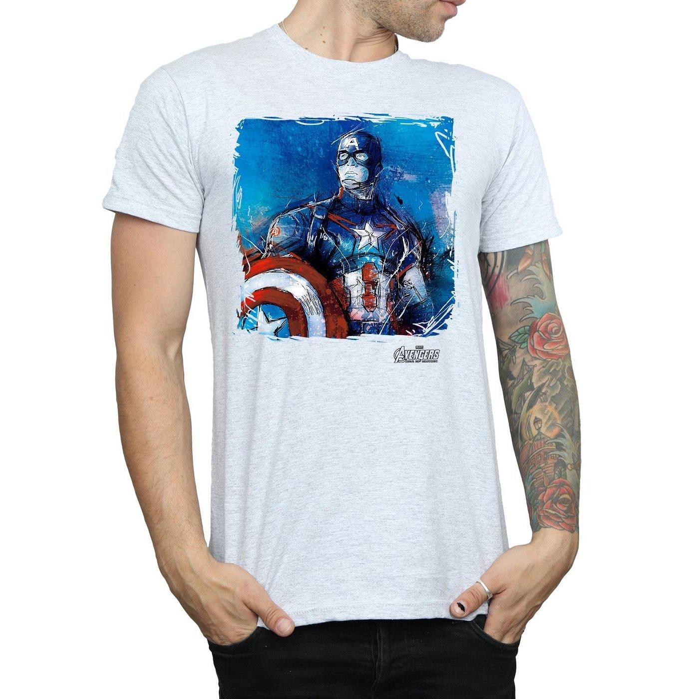 CAPTAIN AMERICA Sketch Grafik T-Shirt