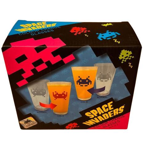 Mad Monkey Gläser mit Farbwechsel Space Invaders 2er Set