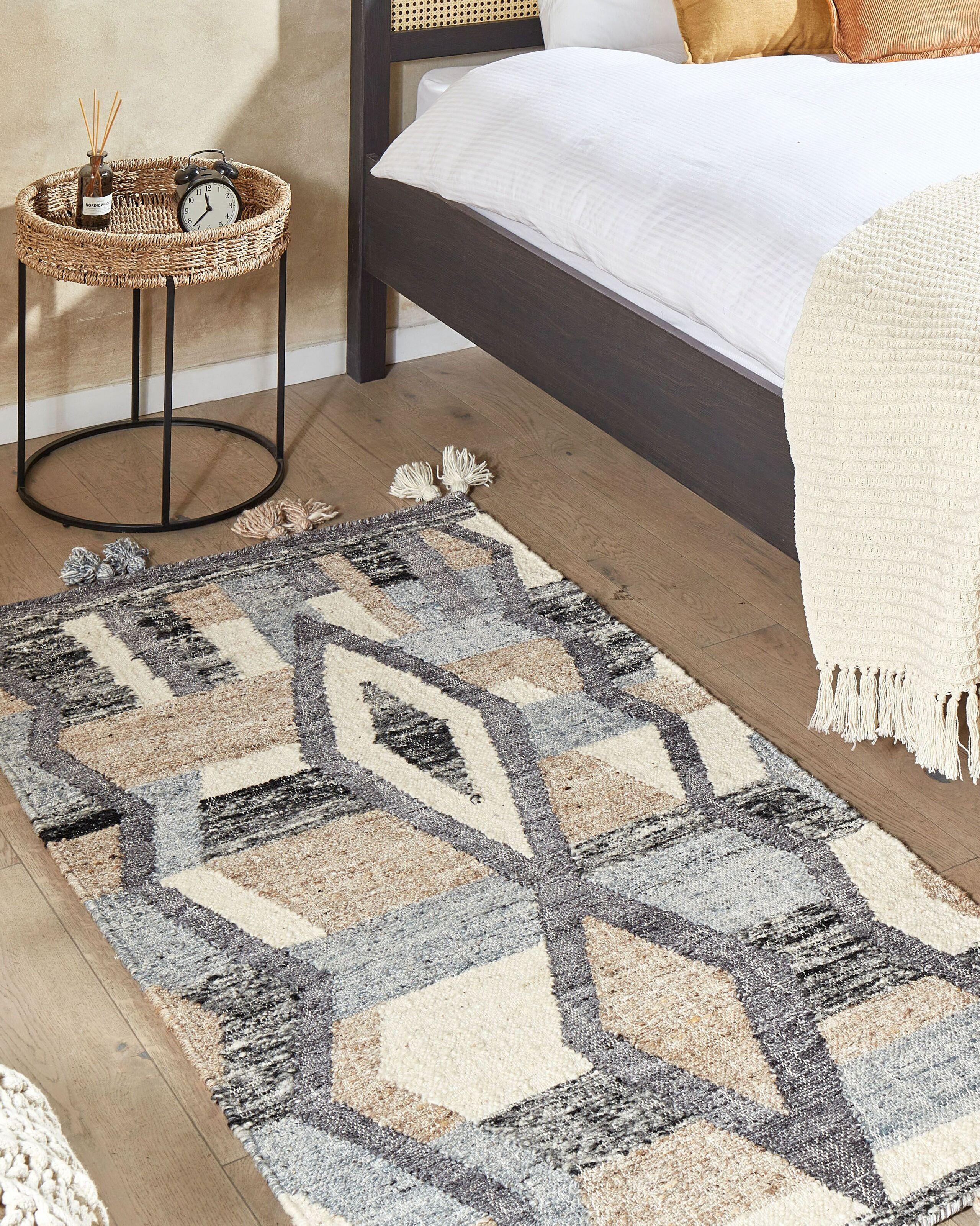 Beliani Teppich aus Wolle Boho AYGEZARD