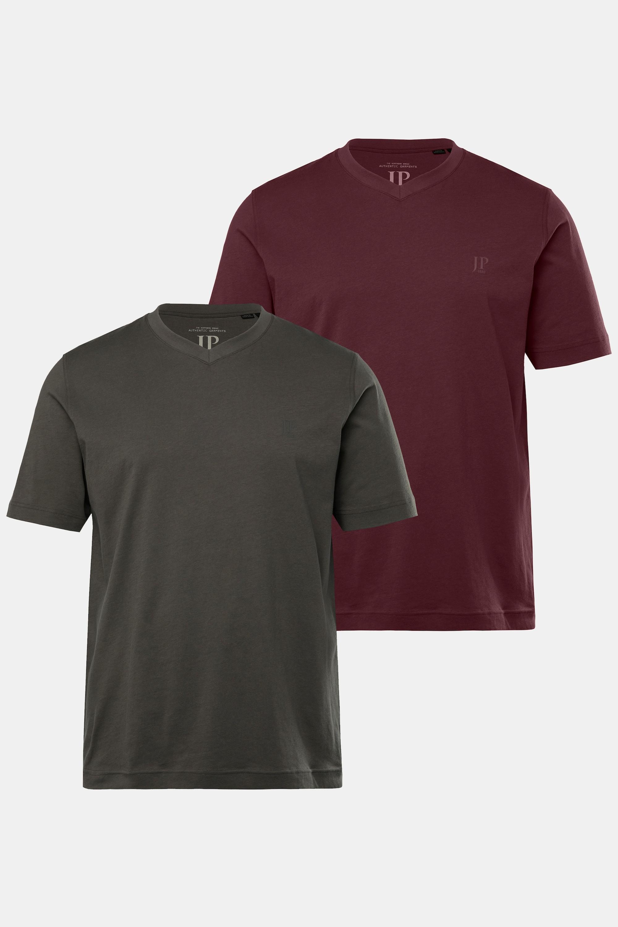 JP1880 Basic V-Ausschnitt Halbarm T-Shirts 2er-Pack T-Shirts, Basic, 2er-Pack, V-Ausschnitt, Halbarm