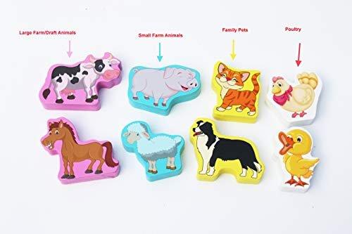 Activity-board Holzpuzzle Bauernhof - Übergroße Tiere für kleine Hände - Bauernhoftierpuzzle