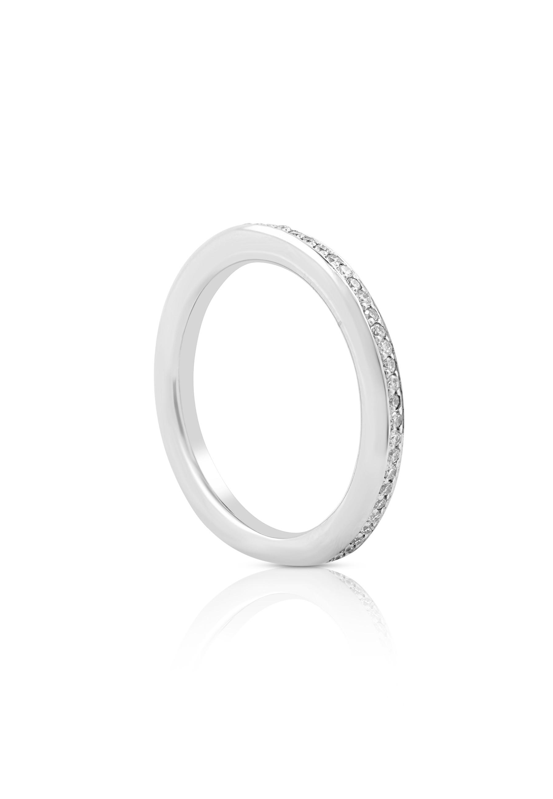 MUAU Schmuck Mémoire Ring Diamant 0.30ct. Weissgold 750