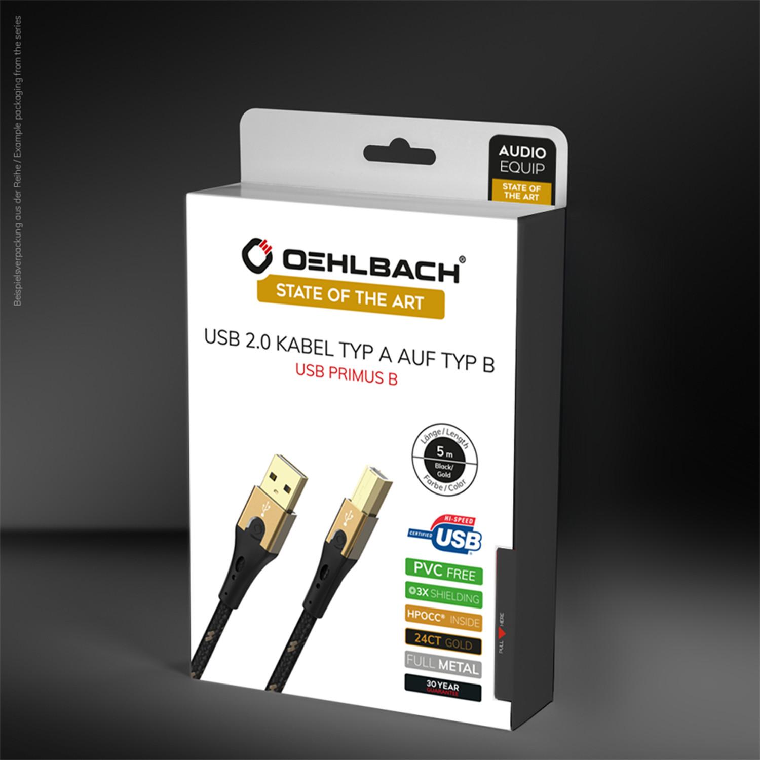 Oehlbach USB Primus USB-Kabel 2 Typ A-Typ B - 50cm
