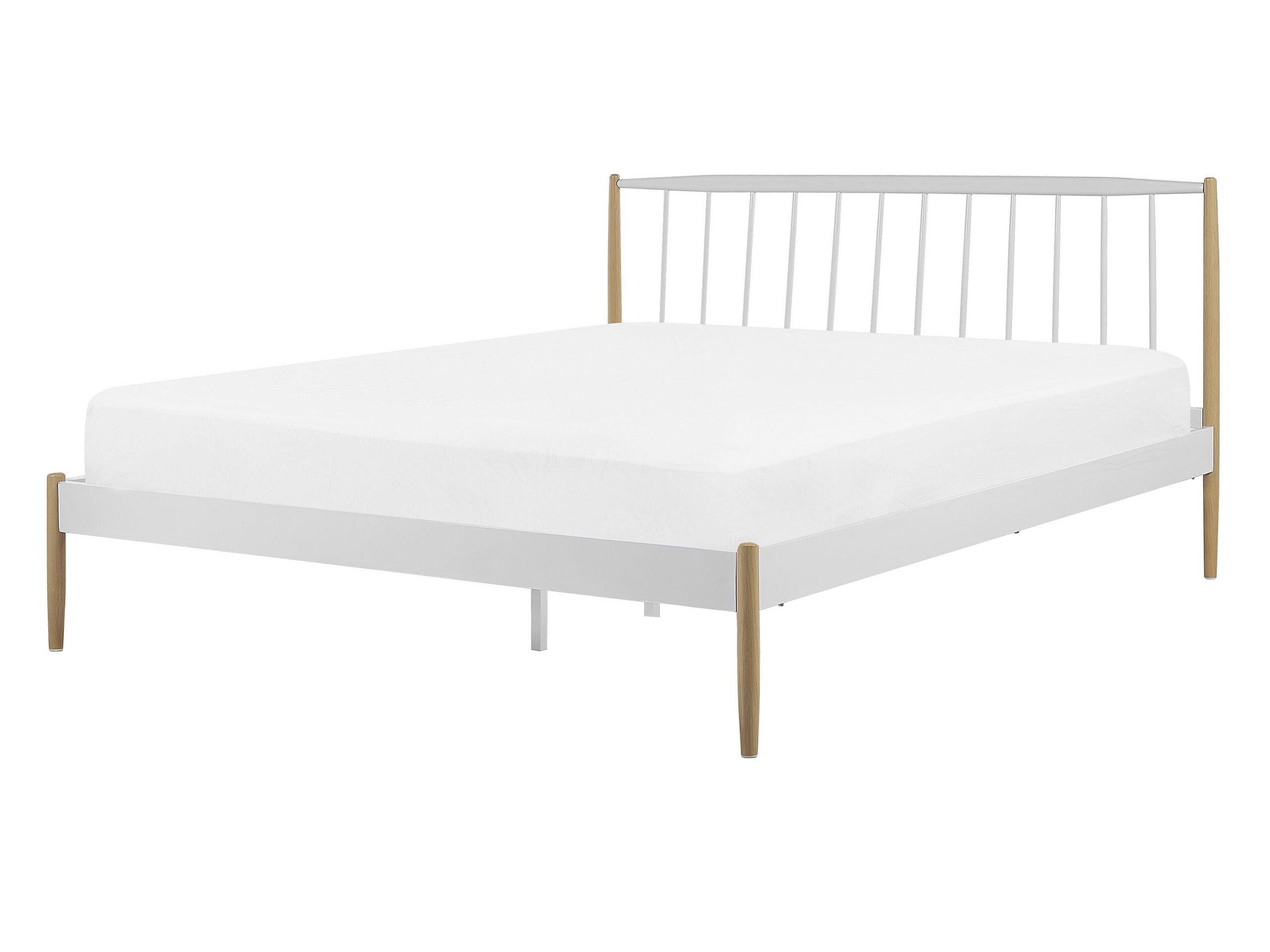 Beliani Bett mit Lattenrost aus Stahl Klassisch MAURS